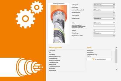 Konfigurator für Sonderleitungen